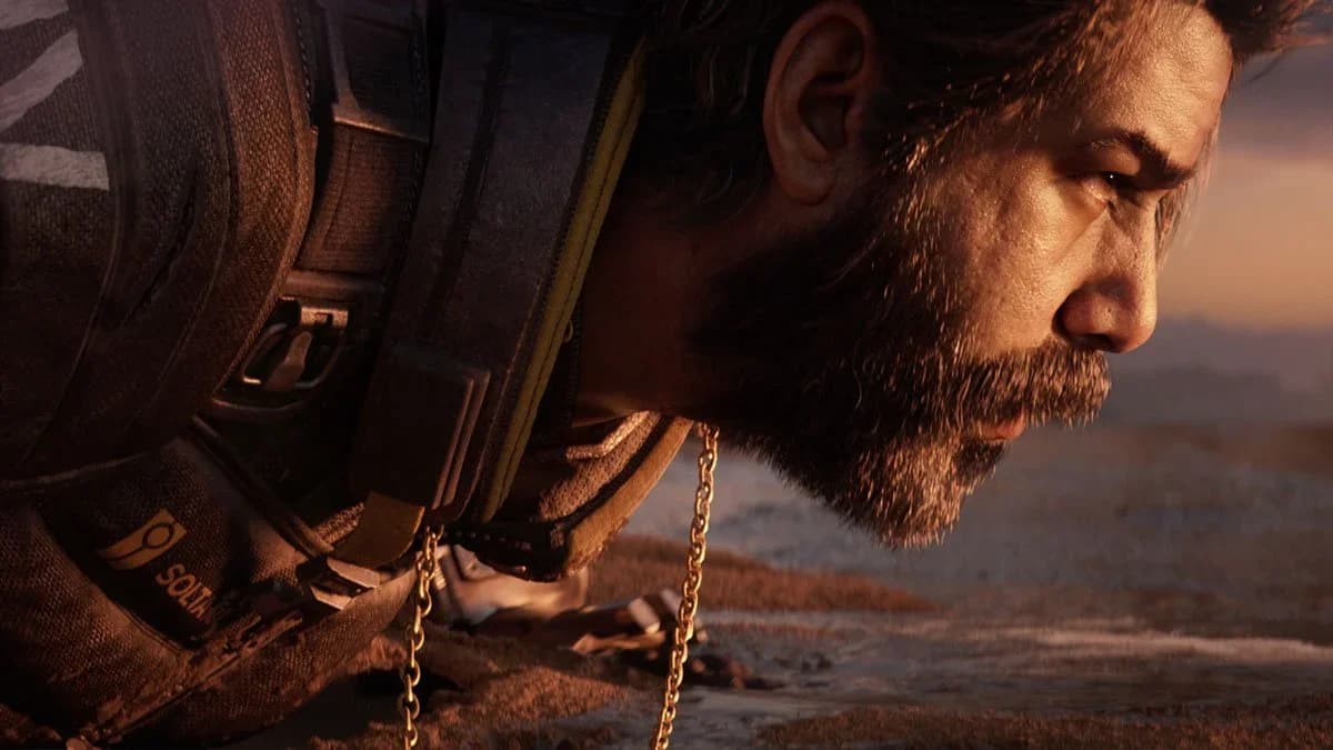 사로스 스크린샷. 주인공 아르준이 행성 표면에 쓰러져 있다