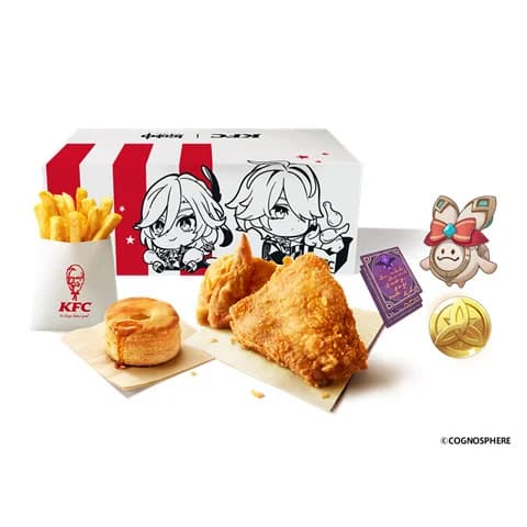 원신 × KFC 한정 콜라보 팩 일본 KFC 공식 비주얼