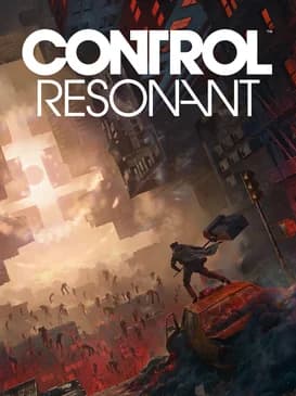 Control Resonant 공식 표지 아트, 어두운 도시 폐허에 인물 실루엣이 서 있는 장면