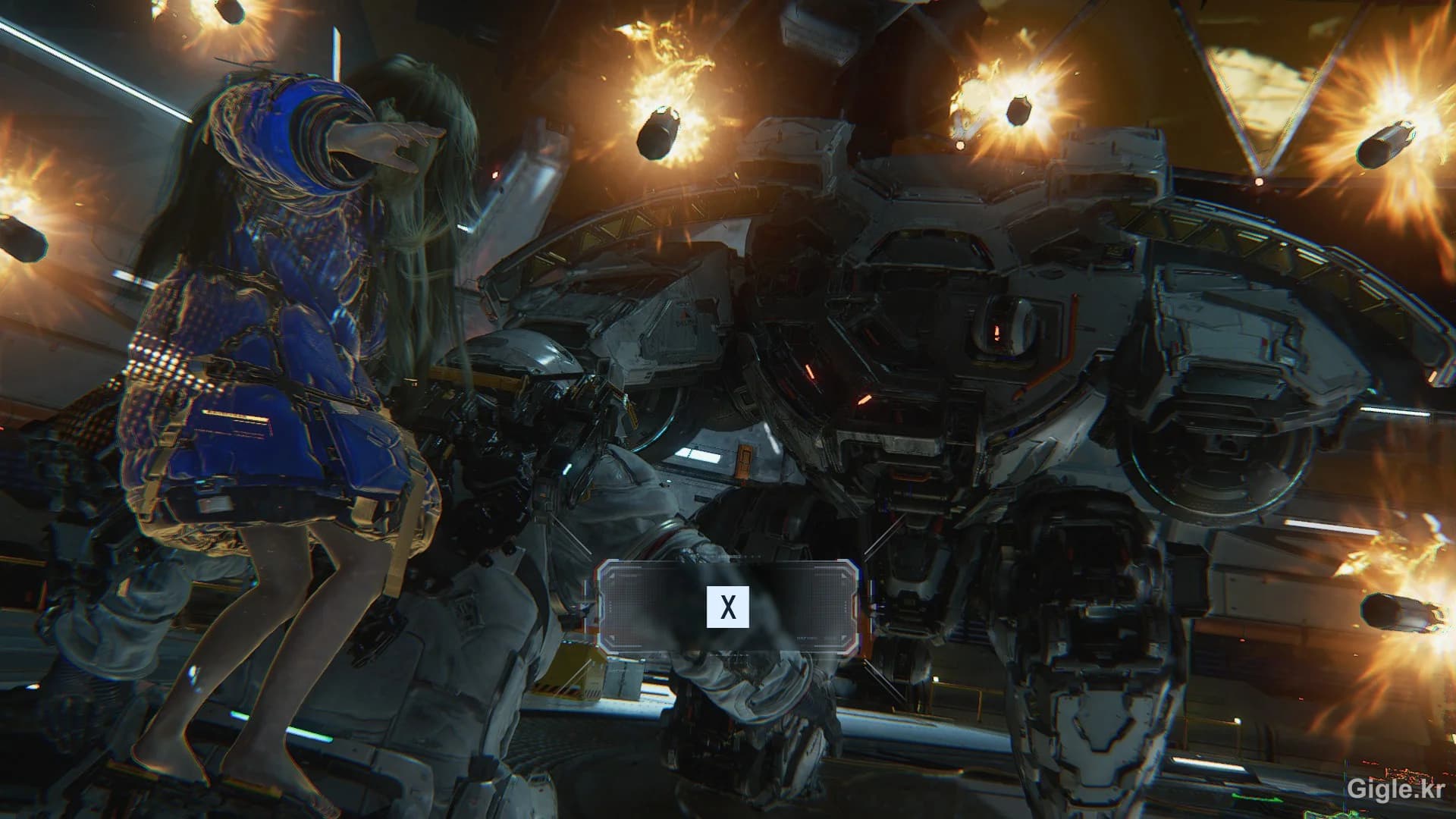 보스전 액션 씬