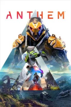 앤섬(Anthem) 공식 커버 아트, 자벌린 슈트들이 삼각형 구도로 배치된 장면