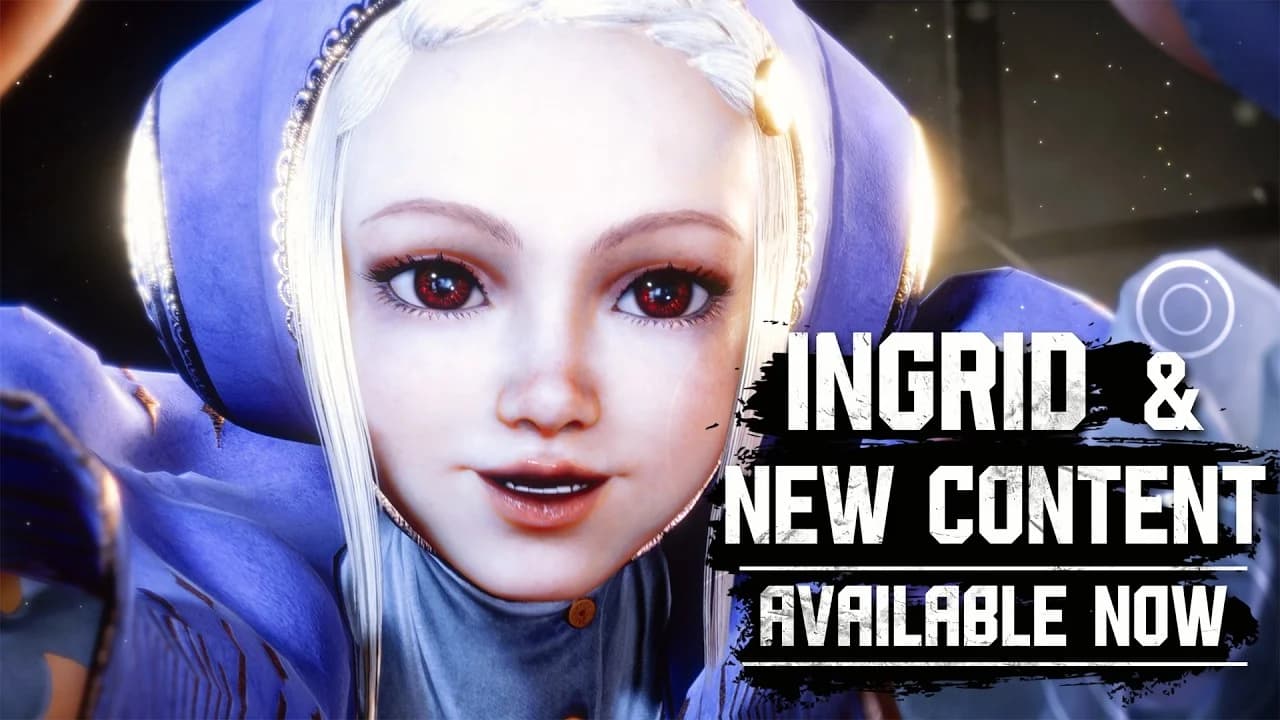 Street Fighter 6 Ingrid 공식 런치 트레일러 캡쳐, 백발 마법소녀 Ingrid의 클로즈업 컷