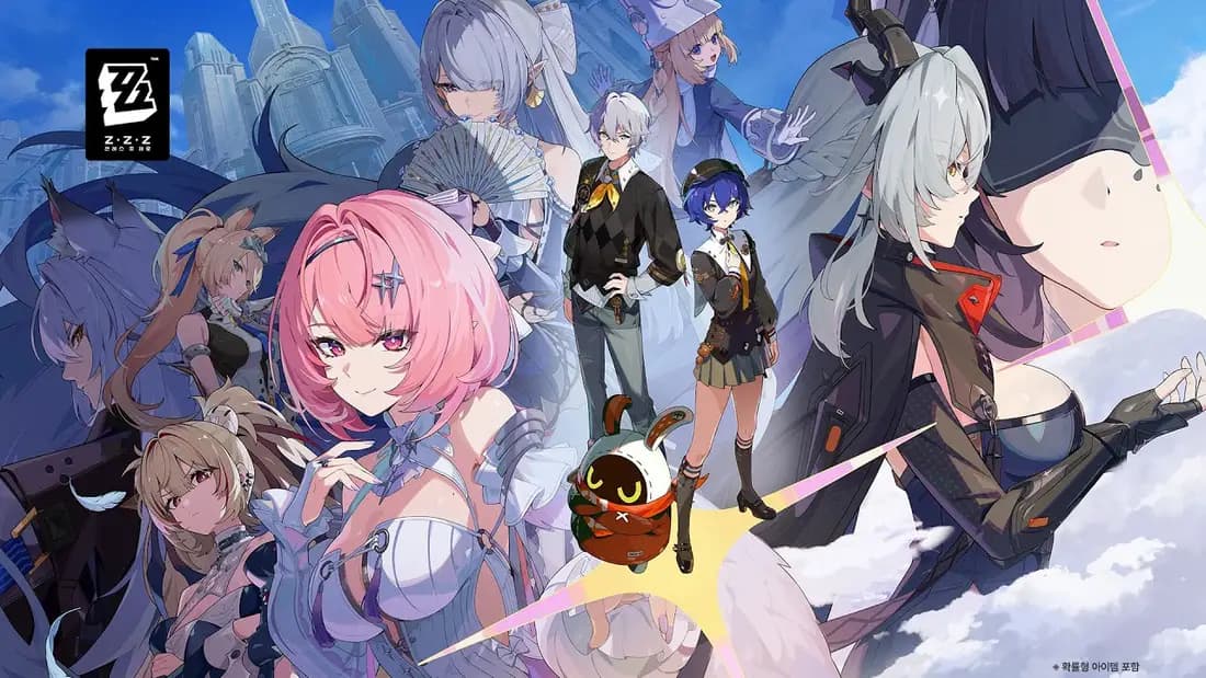 젠레스 존 제로 시즌 3 PV 바람이 일기 전에 메인 비주얼, 분홍 머리 캐릭터를 중심으로 신규 7명이 배치된 구도