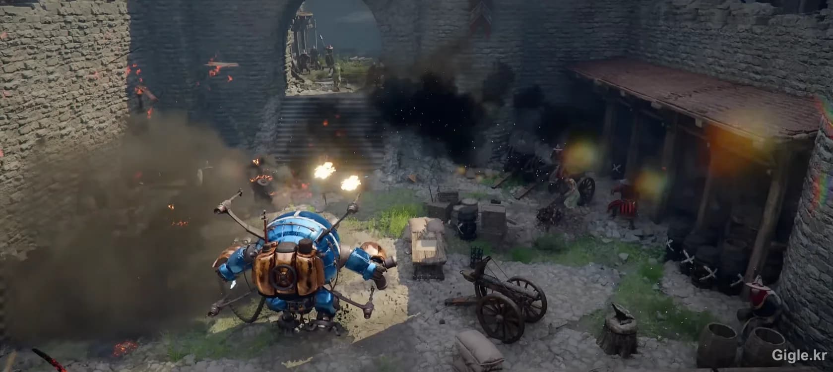 붉은사막 메크 탑승 전투