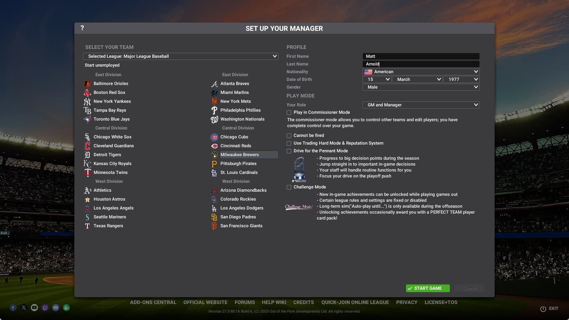 Out of the Park Baseball 27 스크린샷 2