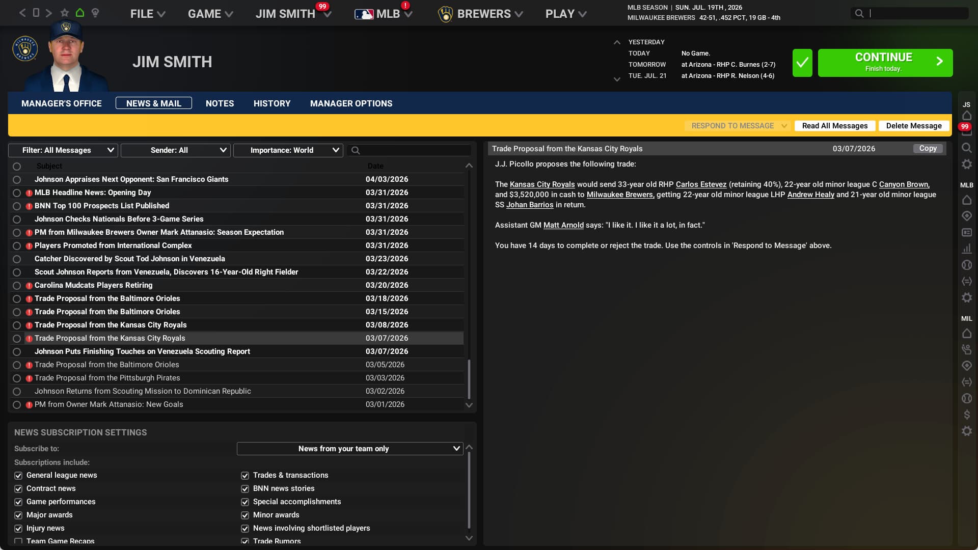 Out of the Park Baseball 27 스크린샷 12